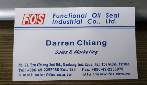 FOS Oil Seal, Seals 油封製造廠,  -歡迎跟我交換名片